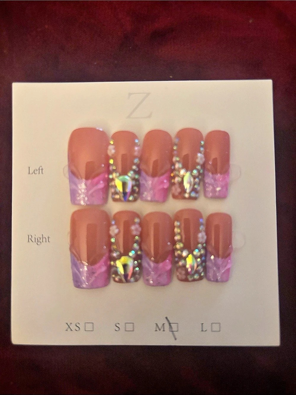 Pink & Purple Press-On Nail Set